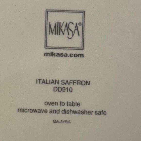 Set of 2 Mikasa Saffron Yellow 11.25” Dinner Plates DD910 - Picture 5 of 5